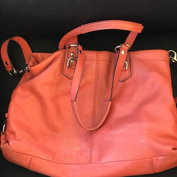 Coach Coral Peach- Silver Leather - Picture 2 of 8